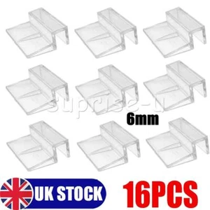 16PCS Acrylic Aquarium Glass Cover Bracket Holder Fish Tank Lid Clips Bracket - Picture 1 of 11