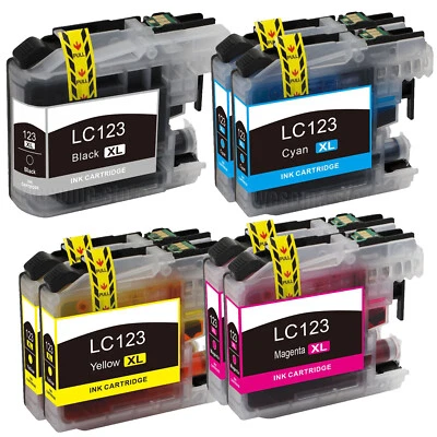7x LC123 Druckerpatronen Kompatibel für Brother LC123 XL DCP-J4110DW MFC-J4410DW - Bild 1 von 4