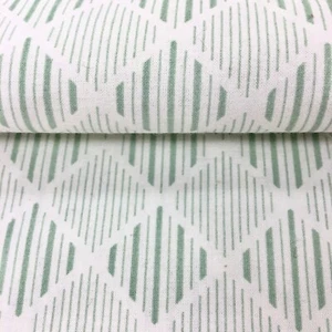 868. Green block print BUNDI ARBUTUS 100% Cotton Fabric, price per 1/2 metre - Picture 1 of 6