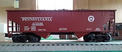 O-27  PENNSYLVANIA PRR 2-Bay Hopper w/Coal Load - No Box (OS-123 - Image 1 of 4