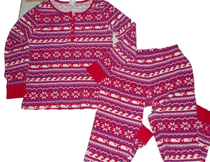 Vineyard Vines Children's Xmas  Thermal Set XS/TP Whales Fair Isle pattern - Picture 1 of 11