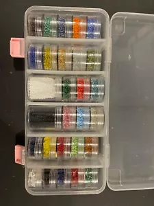 NIB Seed bead starter kit, plastic case of stackable filled multicolored beads - Picture 1 of 4