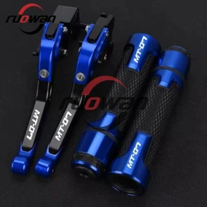 CNC Handlebar grips Brake Clutch Levers Fit For Yamaha MT07 MT-07 MT 07 14-2023 - Picture 1 of 21