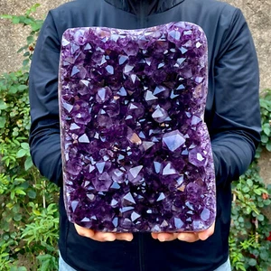 8.8LB Natural Amethyst agate geode quartz cluster crystal specimen Healing - Picture 1 of 13