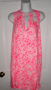 NWT LILLY PULITZER CONCH SHELL PINK FLAMINGLE GARDEN DEV DRESS XL - Picture 1 of 5