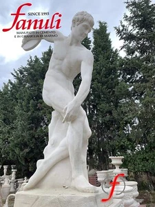 STATUA DEL DISCOBOLO IN CEMENTO PER ARREDAMENTO GIARDINO PUBBLICO E PRIVATO - Foto 1 di 3