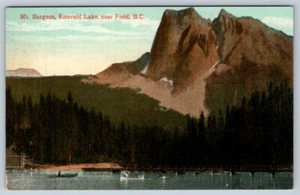 Mount Burgess, Emerald Lake, Near Field BC Canada, Antique Postcard #3 - Picture 1 of 2