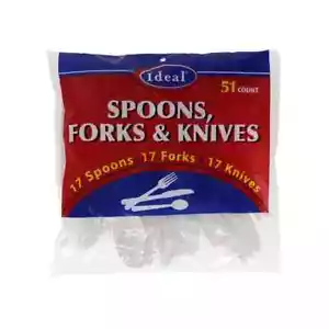 Ideal Plastic Assorted Cutlery - Bag (Pack of 51) - Picture 1 of 2