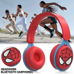 Kids Wireless Headphones Headset Super Heroes Spider Man Bluetooth Earphone UK - Picture 1 of 12