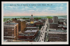 Salón de billar TAMPA FLORIDA ojo de pájaro South Hotel Hillsboro Dax KROPP c1920s - Imagen 1 de 2