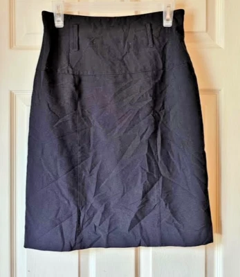 Wrapper Vtg Y2K  Juniors Sz 7 Black  Straight Mini with wide belt loops - Image 1 of 4