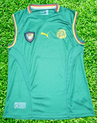 Cameroon Soccer Jersey Football Shirt 100% Original 2002 World Cup Rare Cover