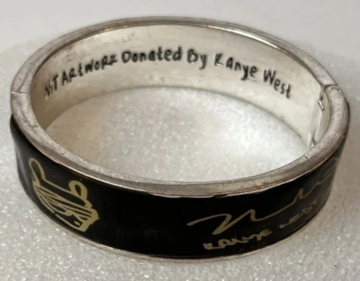 Kanye West Wit Artwork Donated By Kanye West Bracelet Metal Enamel Rare - Image 1 of 4