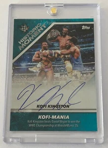 2021 Topps UK WWE Superstars - KOFI KINGSTON Historic Moment On Card Auto #05/10 - Picture 1 of 2