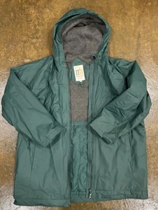 Vintage Misty Harbor Women's Insulated Flannel Lined Rain Coat PVC Green Size M - Picture 1 of 5
