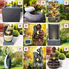 FONTANA DA GIARDINO ZEN MARRONE SOLARE FONTANA DA CAMERA FONTANA A CASCATA 230V