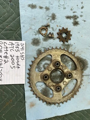 1985 Honda ATC 200 S front and rear sprocket gear 241 - Image 1 of 4