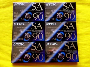 6x TDK SA 90 Cassette Tapes 1992-1995 + OVP + SEALED + - Picture 1 of 3