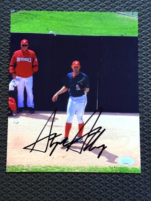 Stephen Strasburg Signed Autograph 8x10 Photo Washington Nationals JSA - Image 1 of 3