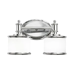 Vaxcel Lighting CR-VLU002 Chrome Carlisle 2-Light 13-3/4"W Vanity Light - Picture 1 of 5