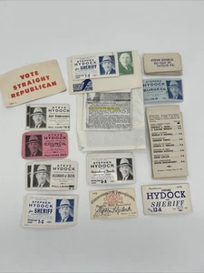 Republican Political Election Cards Steve Hydock Lackawanna PA (1950’s-1970’s) - Picture 1 of 8