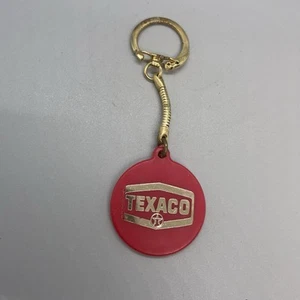 Vintage TEXACO Red Plastic Advertising Keychain Big S Auto Repair - Picture 1 of 5