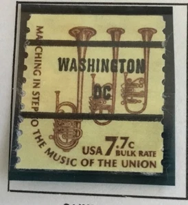 1968 Sax Horns 7.7 Cent U.S. Stamp - Picture 1 of 1