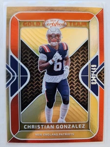 2024 PANINI CERTIFIED CHRISTIAN GONZALEZ, GOLD TEAM, ORANGE, RED, GREEN.#D 34/149 - Bild 1 von 2
