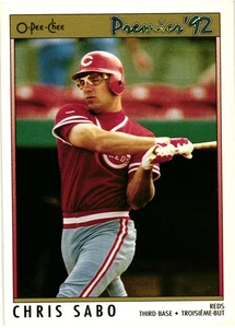 1992 O-Pee-Chee Premier - Chris Sabo #23 - Bild 1 von 2