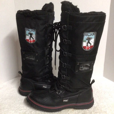 PAJAR Canada Boot GRIP Black Women’s  Tall Knee Boots US Size 8-8.5 Zipper NEW - Image 1 of 4