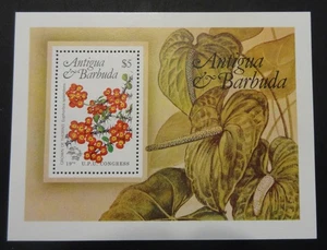 Antigua e Barbuda #759, Souvenir Fiori Locali SS, MNH/OG 1984 (6009) - Foto 1 di 2