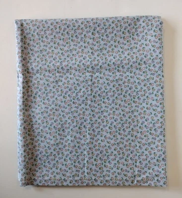 Light Blue Cotton Calico Fabric W/Multicolor Floral 44/45 X 1 Yard - Image 1 of 3