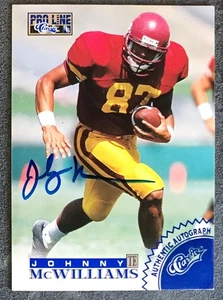 1996 Pro Line Classic Johnny McWillams Blue Ink Authentic Autograph - Bild 1 von 2
