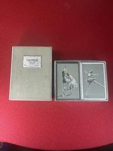 Vtg Congress Playing Cards Ballerina Ballet Dancers 2 Decks w/ Box Cel-U-Tone - Picture 1 of 8