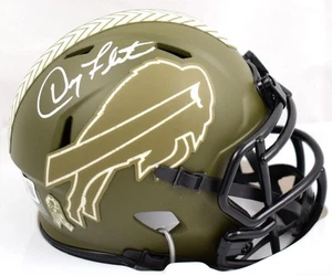 Doug Flutie Autographed Bills Salute to Service Speed Mini Helmet-Beckett W Holo - Picture 1 of 12
