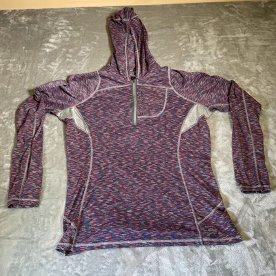 REI Co-Op 女式上衣 XL 半拉链间距连帽运动服标志长袖 — 第 1/4 张图片