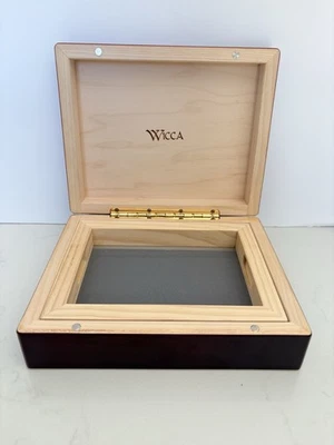 Wicca Storage And Organizing Wooden Box Magnetic Closure Screen Tray Never Used - Image 1 of 4