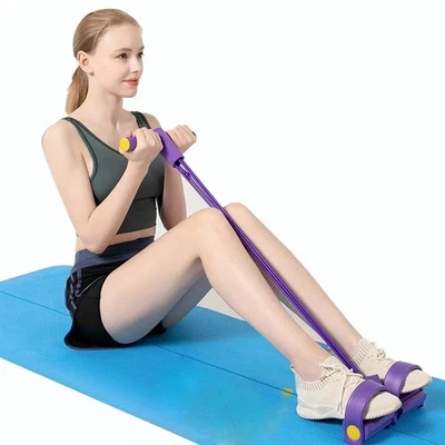 Multi-Function Exercise Tension Rope Foot Pedal Resistance Fitness Pull BandsAU - image 1 of 4