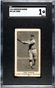 1916 Morehouse Baking Joe Judge #93 SGC 1 - Washington Senators - Picture 1 of 2