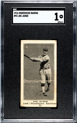 1916 Morehouse Baking Joe Judge #93 SGC 1 - Washington Senators - Image 1 of 2