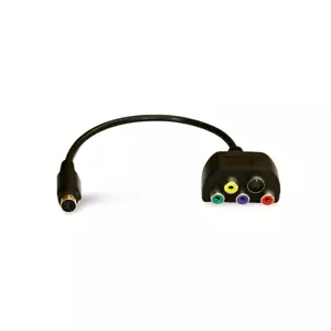Cable adaptador S-Video 8 in ATI GeForce Mini DIN 9 componentes 9 pines - negro - Imagen 1 de 2