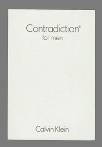 Carte publicitaire - Contradiction For Men de Calvin Klein recto verso - Picture 1 of 2