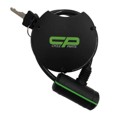 Lucchetto a Cavo Bicicletta Acciaio 8mm 60cm Lungo Con 3 Ciotole Cycleparts - Immagine 1 di 3