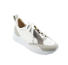 Vaneli Alima Beaded Sneakers Shoes Womens 8 White Lace Up Nylon Monili Trim Shoe