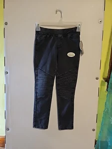NWT Girls Size M(7/8) Colorful Planet Black Moto Jegging Pants Soft & Comfy - Picture 1 of 10