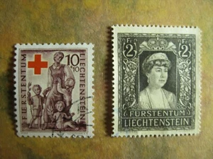 Liechtenstein 1945/47: Mi.-Nr. 244, 256 gest. (eg) - Bild 1 von 1