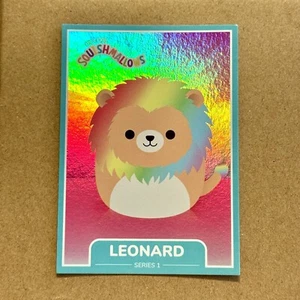Squishmallow Leonard the Lion ~ Holographic Foil ~ #56 ~ Series 1 Trading Card - Picture 1 of 2