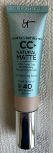 IT COSMETICS CC+ NATURAL MATTE FULL COVERAGE FOUNDATION LIGHT MEDIUM WARM X 1/26 - Picture 1 of 2