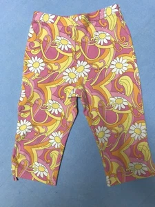 Vtg Gymboree Sunshine Daydreams Knit Capri Pants Pink Yellow Orange Sz 5 Nice  - Picture 1 of 6