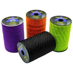 100m Paracord Riflettente 7 Fili 4mm 550 Cavo Paracadute Tattico Tenda Campeggio - Foto 1 di 20